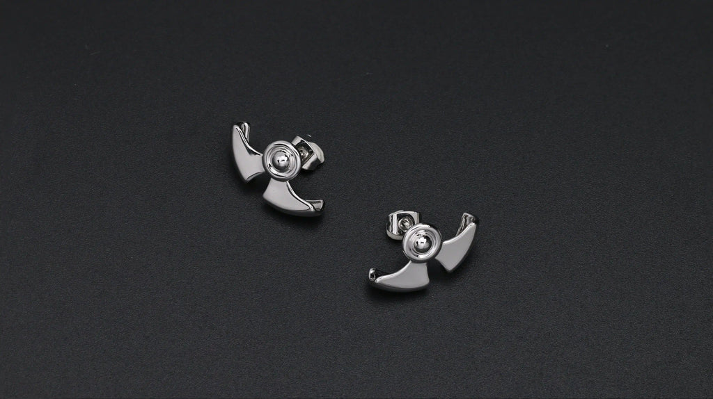 VORTEX BLADE STUDS | 漩涡叶片耳钉 - angle 2